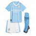 Manchester City Erling Haaland #9 Replika Hemmatröja Barn 2023-24 Kortärmad (+ Korta byxor)